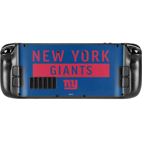 NFL New York Giants Blue Performance Series Steam Deck Handheld Gaming Computer Skin